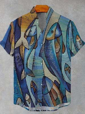 Hawaiian Printed Short Sleeved Shirt
