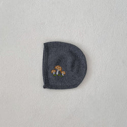 Baby Boys And Girls Mushroom Embroidered Romper Embroidered Hat