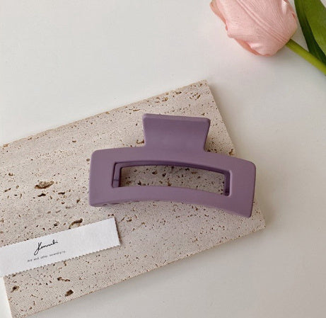 Women's Simple And Versatile Solid Color Grip Clip