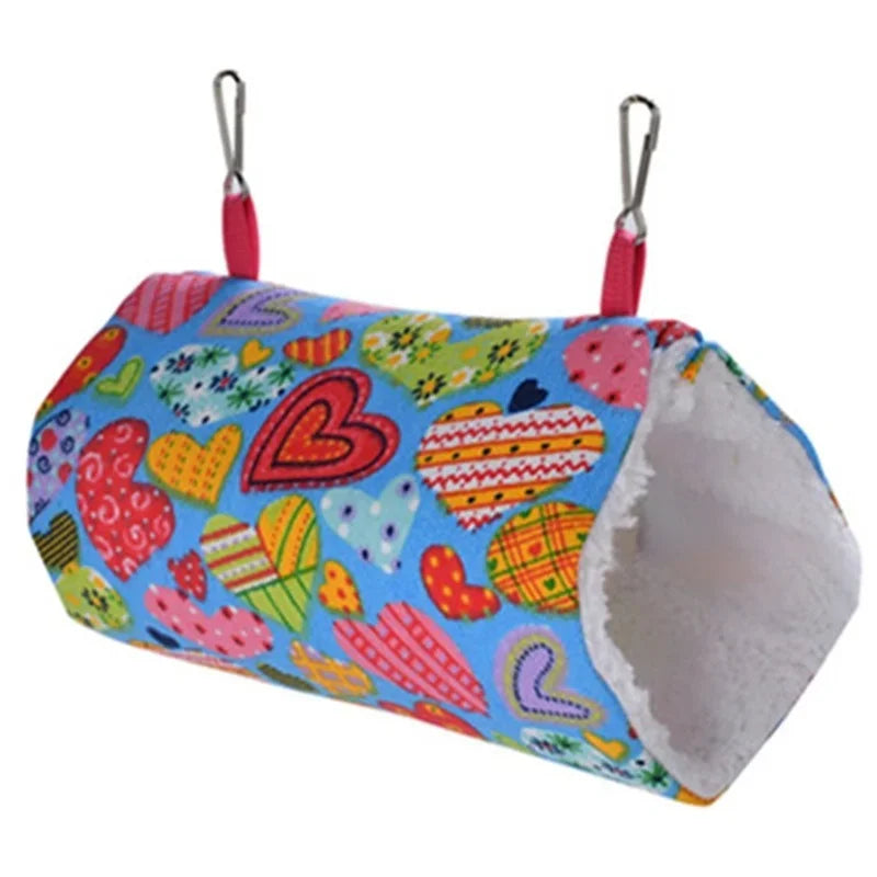 Luxury Fleece Hamster House | Cozy Printed Hammock for Small Pets | Ideal Guinea Pig & Rat Accessories