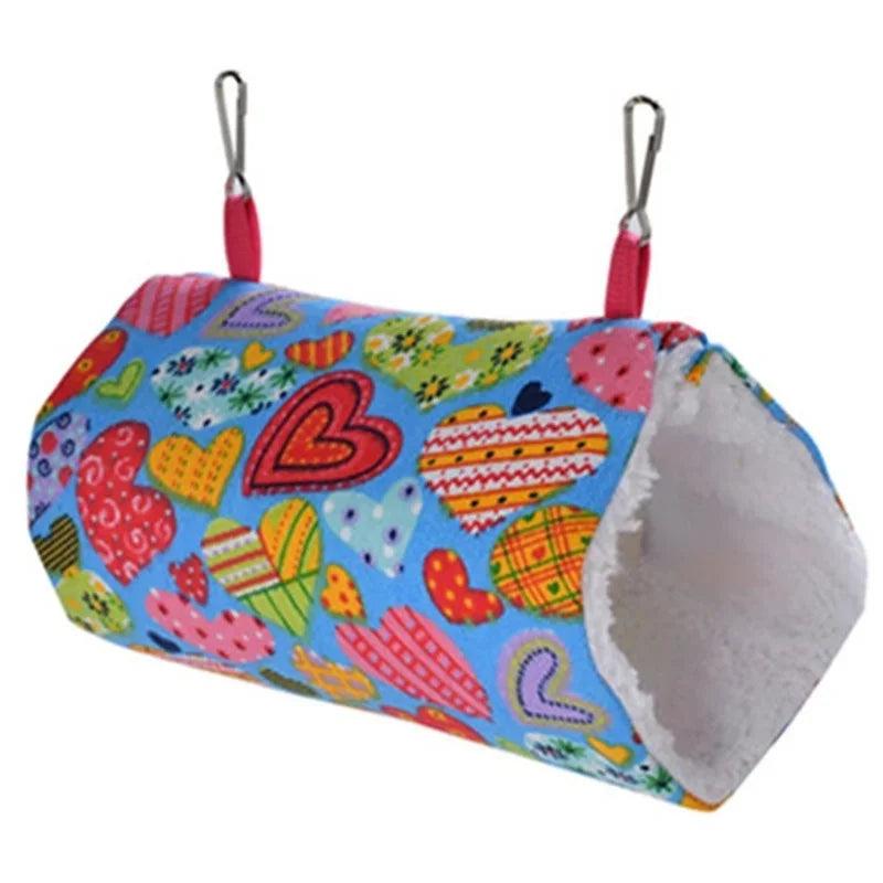 Luxury Fleece Hamster House | Cozy Printed Hammock for Small Pets | Ideal Guinea Pig & Rat Accessories
