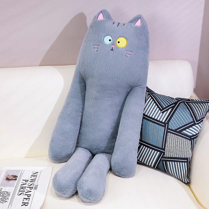Long Strip Cat Pillow Sleeping Leg-supporting Large Size Doll Plush Toy Sleeping Companion