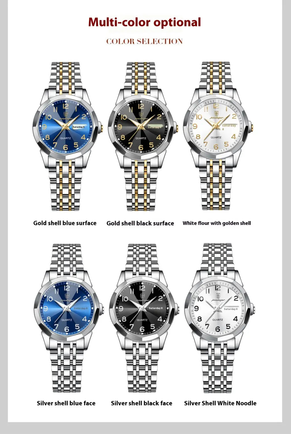 Women’s Waterproof Double Calendar Watch