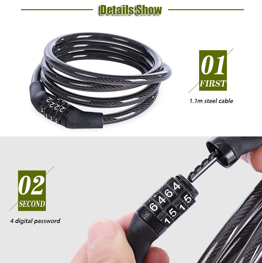Electric Vehicle Steel Cable Steel Wire Chain Lock