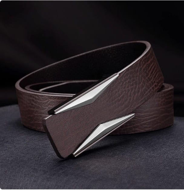 Simple And Elegant Belt Men's Middle-aged Korean Style Smooth Buckle