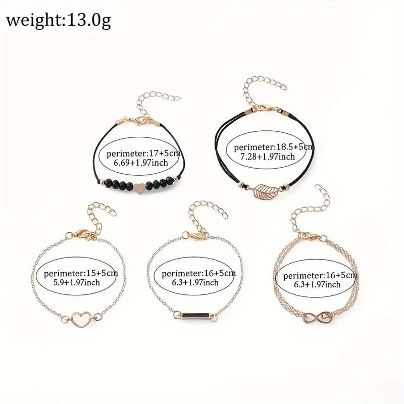 Women’s Diamond Dial Belt Quartz Watch Beaded Bracelet Suit