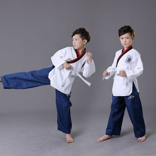 زي TKD للبالغين والأطفال، ملابس تدريب تنافسية للرجال والنساء