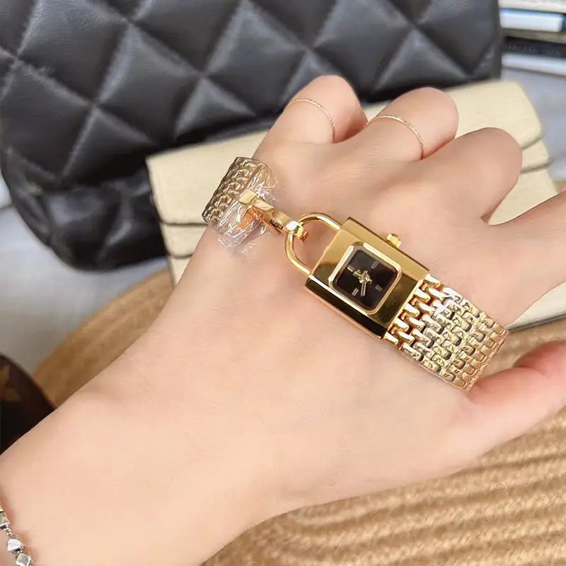 Lock Head Fashion Steel Watch Female Small Dial
