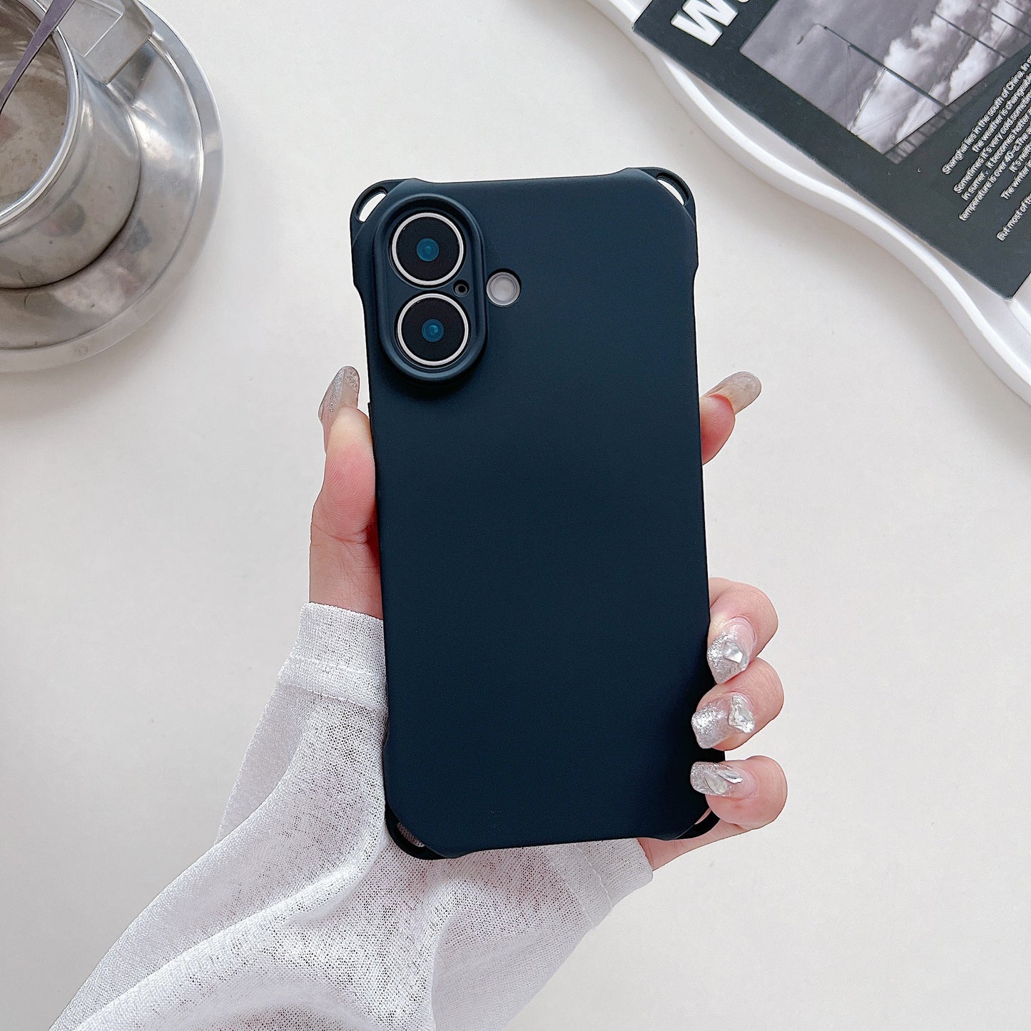 Four-corner Cross Lanyard Liquid Silicone Phone Case Soft Case