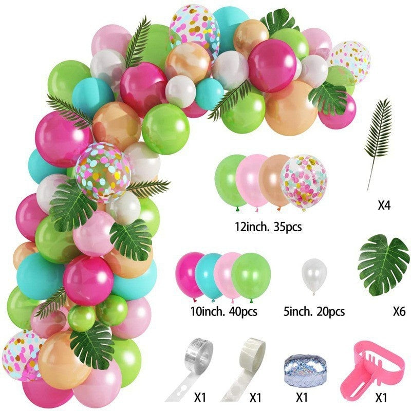 Animal Head Birthday Party Balloon Jungle Set Monstera Theme