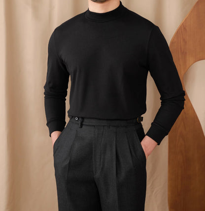 Men's Commuting Repair Height Elastic Warm Half High Neck