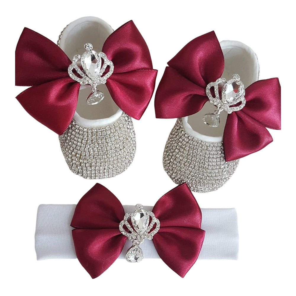 Photography Props And Headband Baby Toddler Shoes Soft Sole Suit