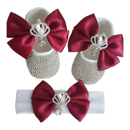Photography Props And Headband Baby Toddler Shoes Soft Sole Suit