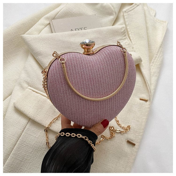 حقيبة القابض المسائية حقيبة Women Women Laming Hand Heart Lapear