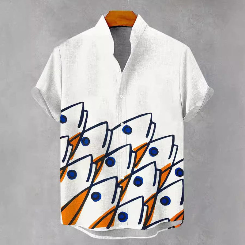 Hawaiian Printed Short Sleeved Shirt