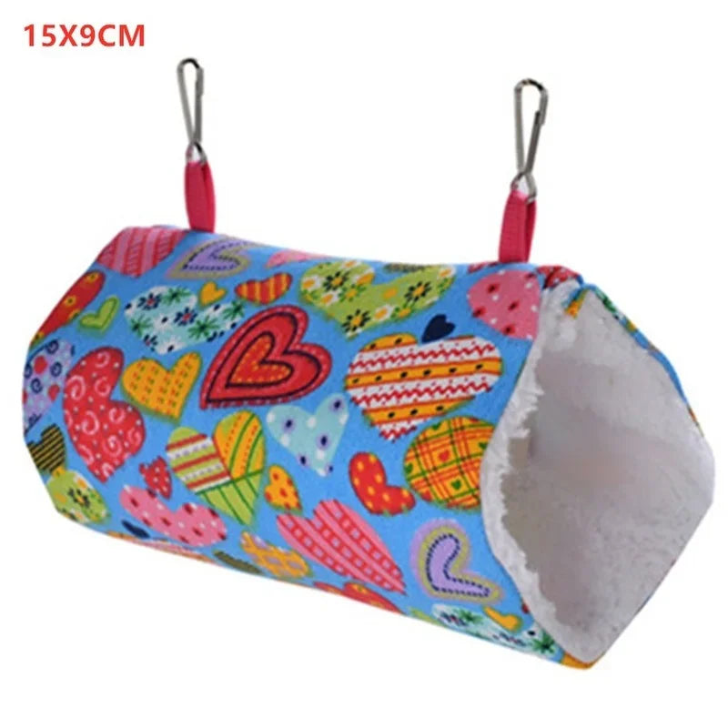 Luxury Fleece Hamster House | Cozy Printed Hammock for Small Pets | Ideal Guinea Pig & Rat Accessories