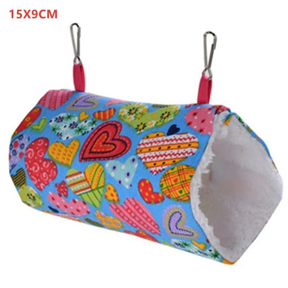 Luxury Fleece Hamster House | Cozy Printed Hammock for Small Pets | Ideal Guinea Pig & Rat Accessories