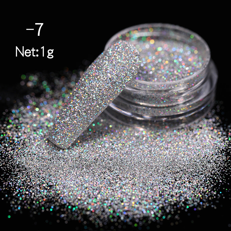 DIY Nail Powder Magic Color Nail Shimmering Powder Woolen Gradient Nail Art Blooming
