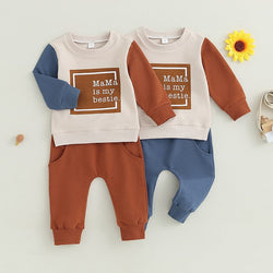Sweatshirt And Sweatpants Suit Letter Printing