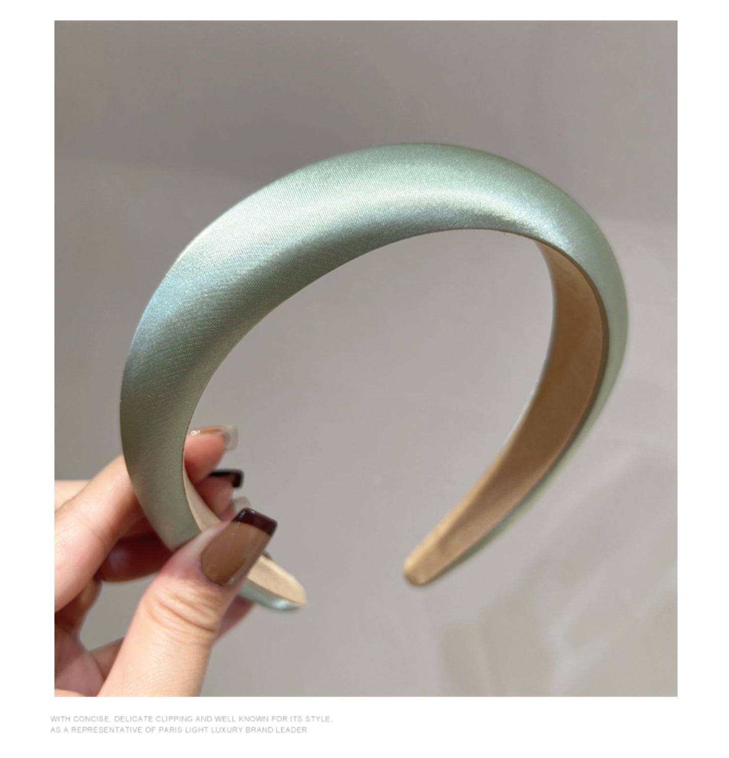 Advanced Silk-like Glossy Texture Champagne Mint Mambo French Style Retro Elegant High Skull Top Headband