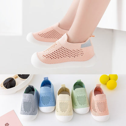 Baby Toddler Shoes Soft Bottom Non-slip Lightweight Flying Woven Shoes