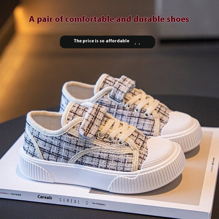 Children's Canvas Soft Bottom Casual Sports Skate Shoes