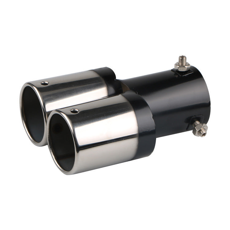 Automobile Universal Tail Double Muffler Stainless Steel Exhaust Pipe