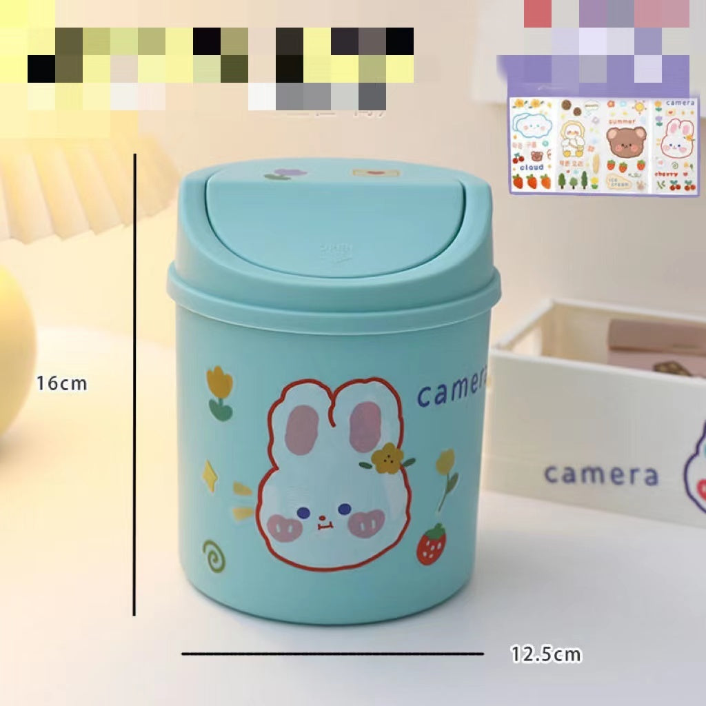 سوب سطح المكتب Can Can Organizer Bucket Office Mini Bear Trash Can