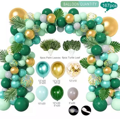 Animal Head Birthday Party Balloon Jungle Set Monstera Theme