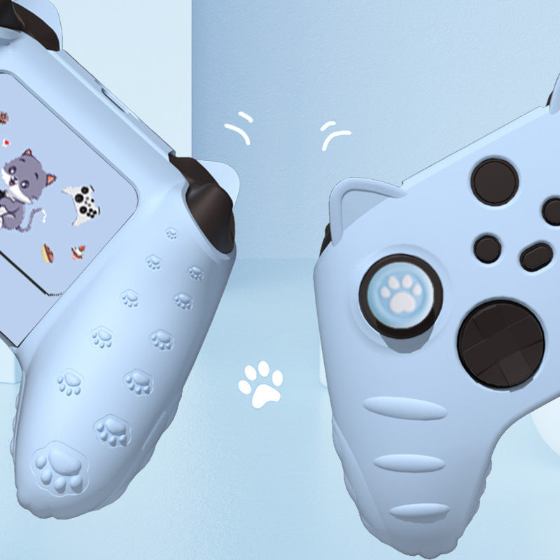 Cute Cat Ears All-inclusive Soft Shell Handle Silicon Rubber Sleeve