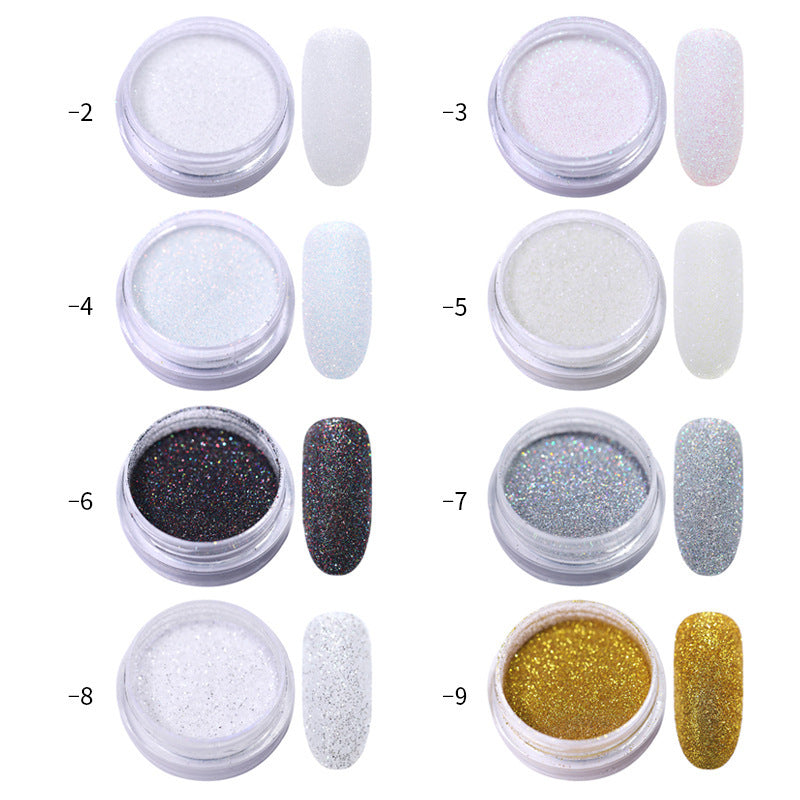 DIY Nail Powder Magic Color Nail Shimmering Powder Woolen Gradient Nail Art Blooming