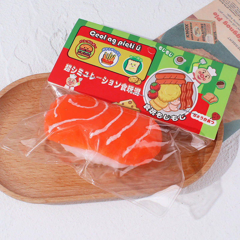 Salmon Slices Pinch Musician Nigiri-zushi Cement Sticky Bag Simulation