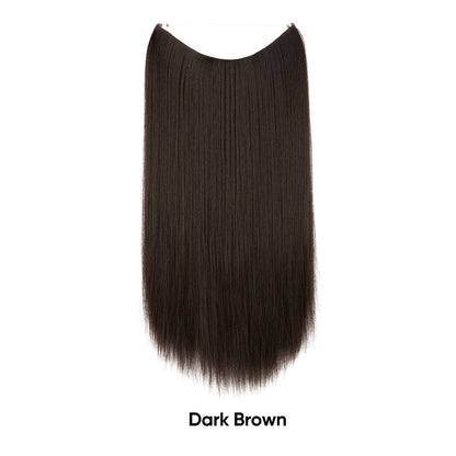Women's One-piece Adjustable Invisible Straight Multi-color Gradient Hair Extension Fishline
