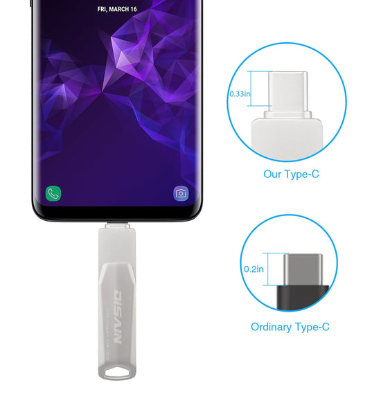 جديد Typec Metal Rotating USB Drive Mobile