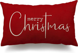 Christmas Simple Linen Pillow Cover Home Sofa Decoration