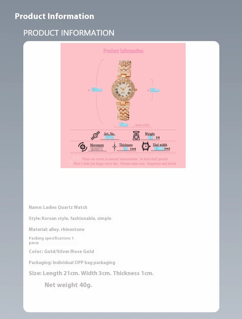 Fashion Jewelry 2pcs Luxury Fashion Women Watch Set Silver Strap Ladies Quartz Wristwatch Alloy Bracelet For Ladies