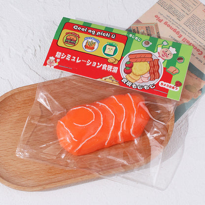 Salmon Slices Pinch Musician Nigiri-zushi Cement Sticky Bag Simulation