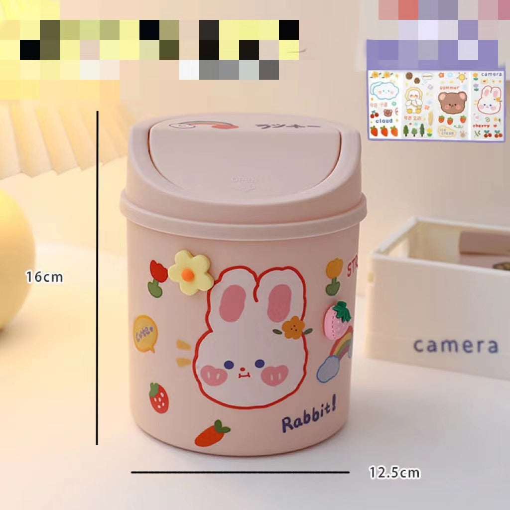 سوب سطح المكتب Can Can Organizer Bucket Office Mini Bear Trash Can
