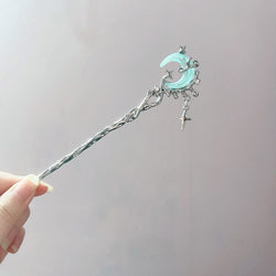Chinese Style Cool Ice Crystal Moonstone Hairpin