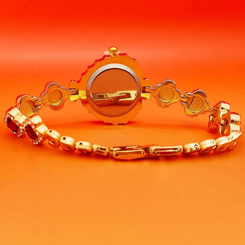 Fashion Love Shape Bracelet Watch Set Diamond Colored Heart Quartz Watch Women’s Fashion Jewelry Set Valentine’s Day