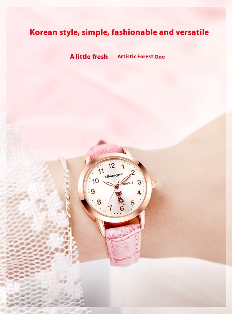 Women’s Luminous Quartz Watch With Simple Waterproof Belt