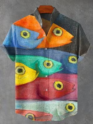 Hawaiian Printed Short Sleeved Shirt