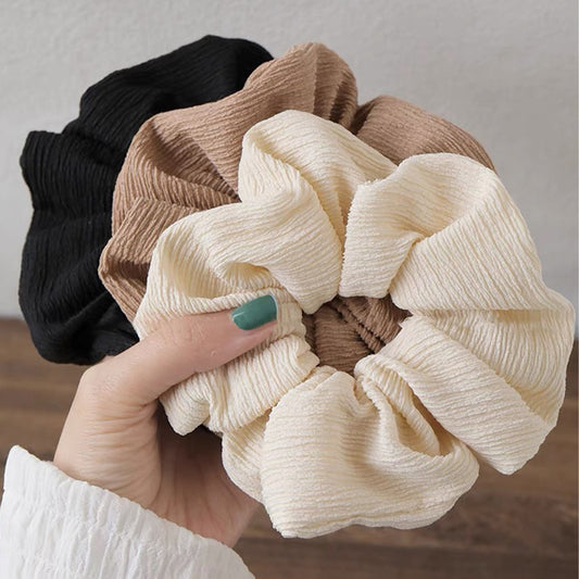 Simple Pleated Hair Band Korean Style Coffee Color Series