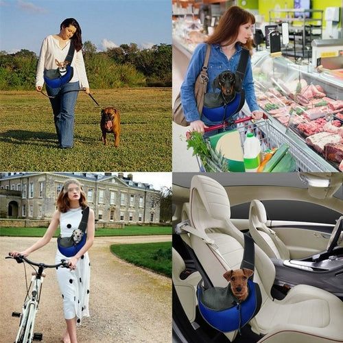 Pet Carrier Shoulder Bag for Small Dogs & Cats | Travel Puppy Kitten Sling Bag