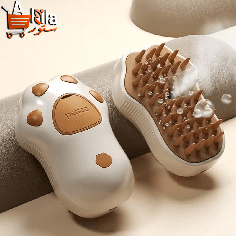3-in-1 Electric Pet Grooming Brush with Steam Spray for Effortless Hair Removal and Massaging Care for Dogs and Cats