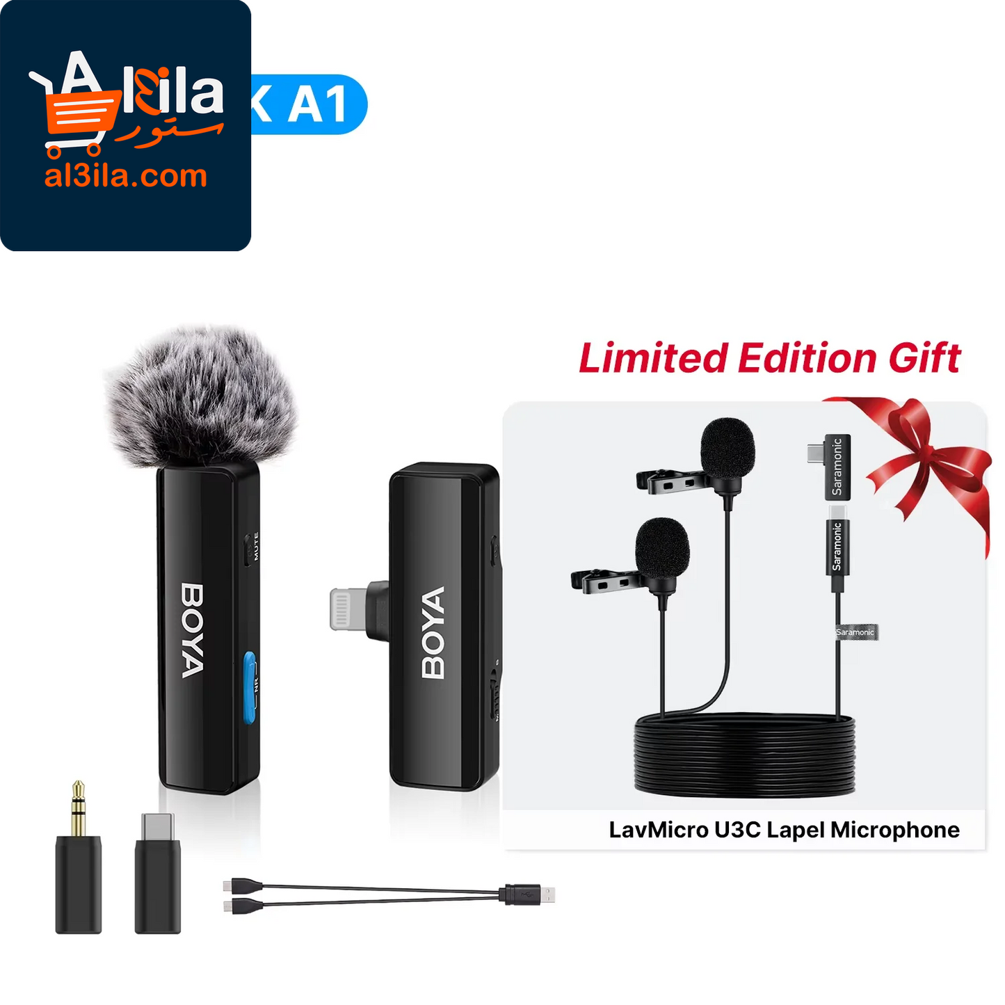 LINK Wireless Lavalier Microphone for iPhone 15/16 Series, OPPO, Samsung, Xiaomi, GoPro, and SONY DSLR Cameras – Ideal for Vlogging and Recording