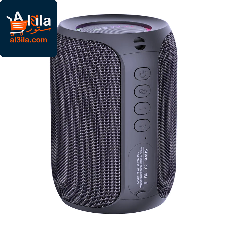 S32 Pro Bluetooth Wireless Speaker with Subwoofer, Mini Hi-Fi Bass, Stereo Sound, RGB Lighting, Micro SD Card and AUX Support, Built-in Microphone