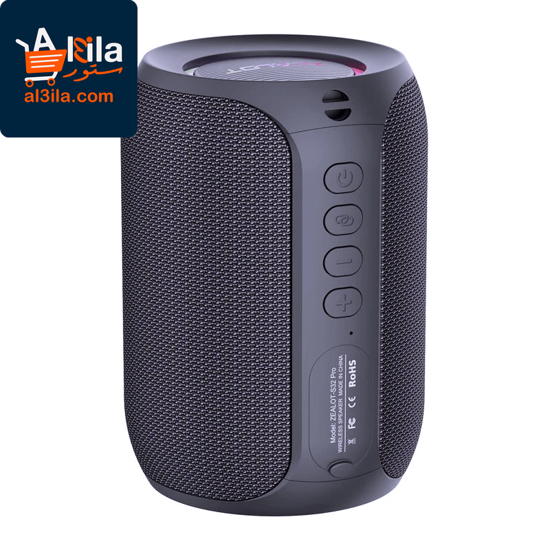 S32 Pro Bluetooth Wireless Speaker with Subwoofer, Mini Hi-Fi Bass, Stereo Sound, RGB Lighting, Micro SD Card and AUX Support, Built-in Microphone
