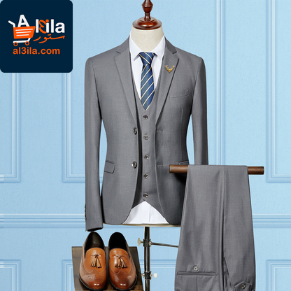 Stylish Slim Fit Custom-Made Wedding Suit for Men - 3 Piece Blazer Set in Elegant Colors