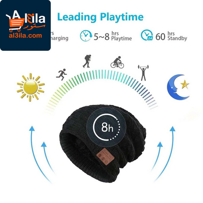 Unisex Bluetooth 5.0 Smart Beanie Hat with Wireless Headphones and Built-In Microphone – Ideal Gift Option